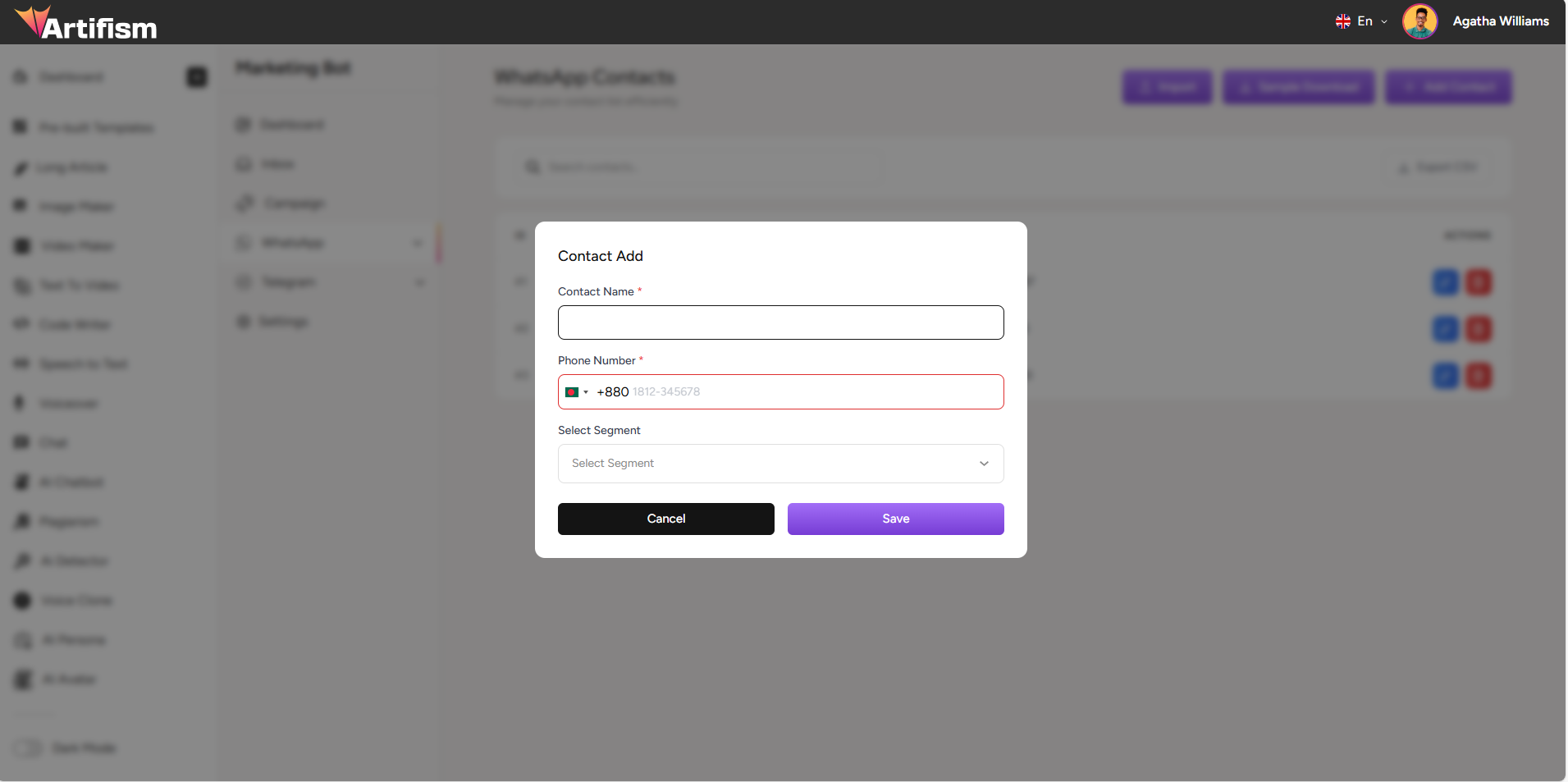 Add Contact Form
