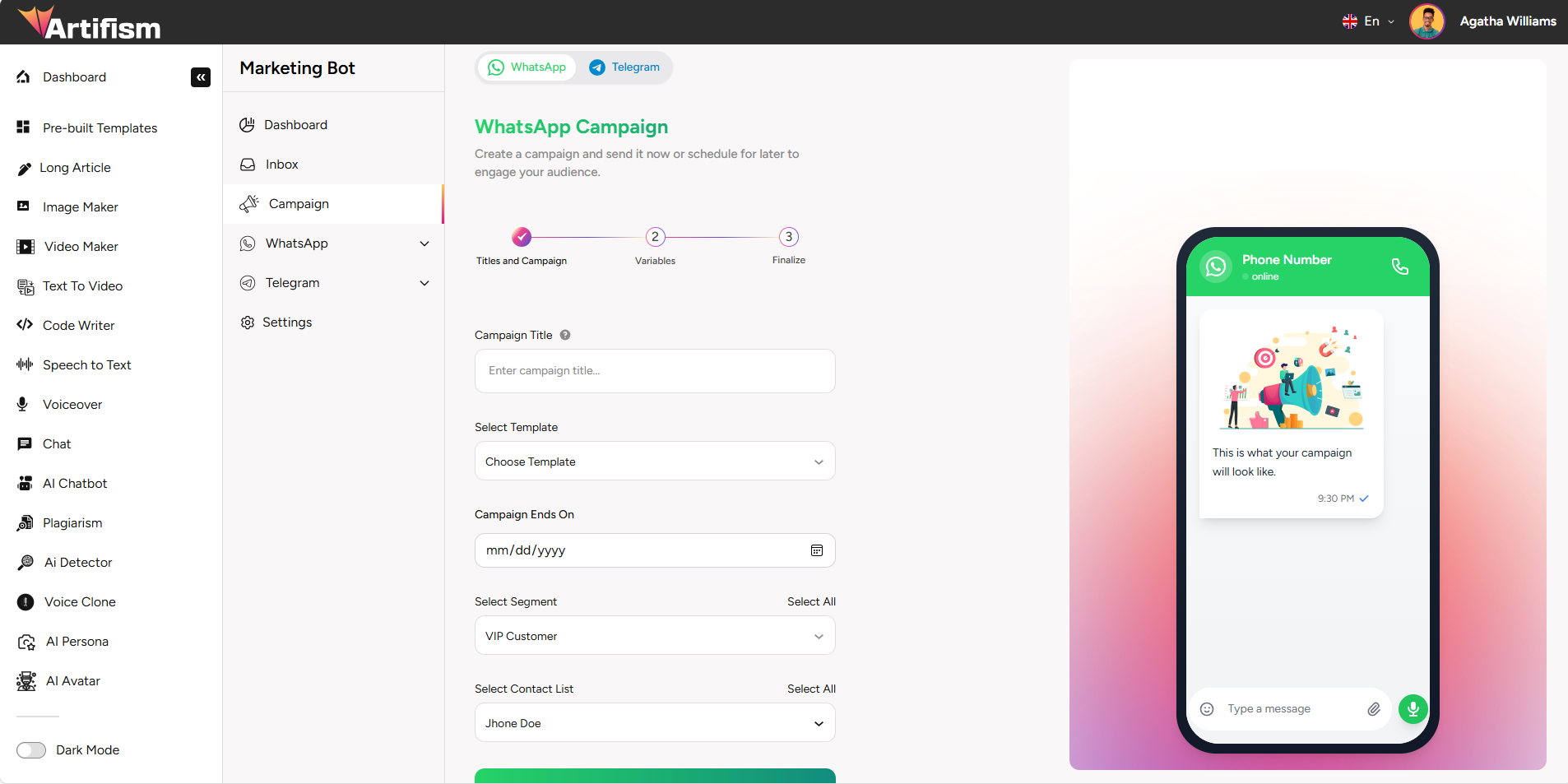 Campaign Details Step